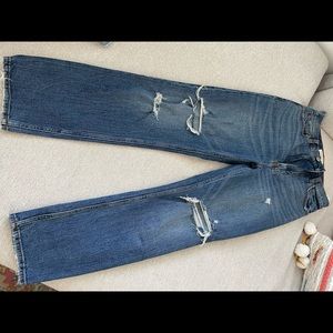 Abercrombie & Fitch Ankle Straight High Rise Jeans